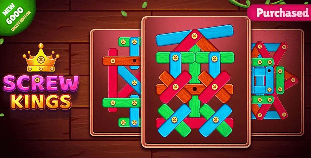 Screw Kings – Wood Nuts & Bolts Puzzle